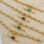 Load image into Gallery viewer, Stainless Steel Glass Cone Shaped Pendant Necklace