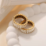Load image into Gallery viewer, Titanium Steel Inlaid Zircon Ring