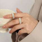 Load image into Gallery viewer, Titanium Steel Inlaid Zircon Ring