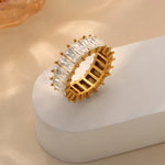 Load image into Gallery viewer, Titanium Steel Inlaid Zircon Ring
