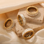 Load image into Gallery viewer, Titanium Steel Inlaid Zircon Ring
